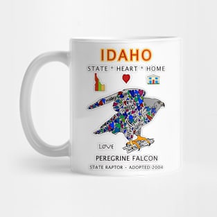 Idaho, Peregrine Falcon, Love, Valentines Day, State, Heart, Home Mug